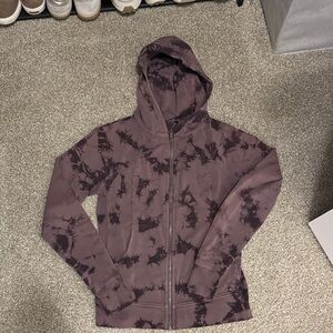 Lululemon Purple Tie-Dye Zip-Up Hoodie